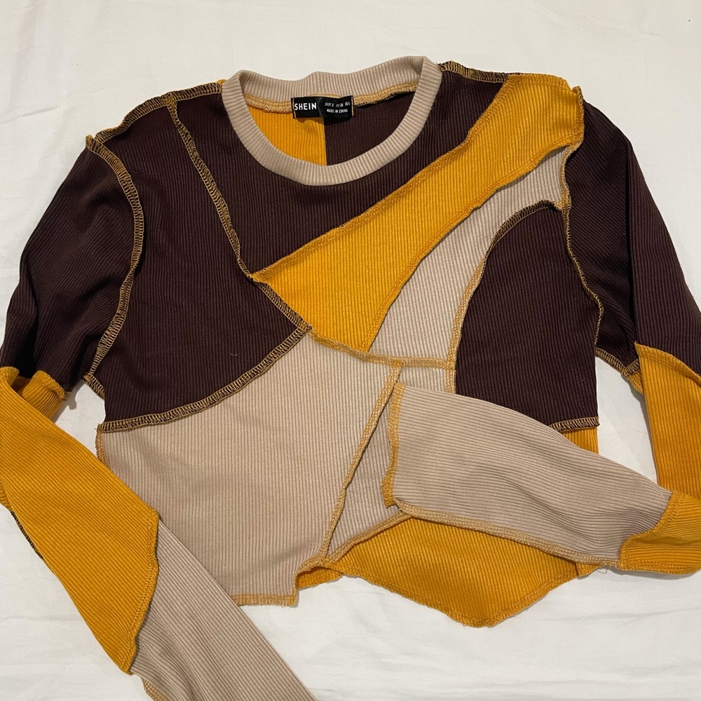 Cropped Patchwork Long sleeve